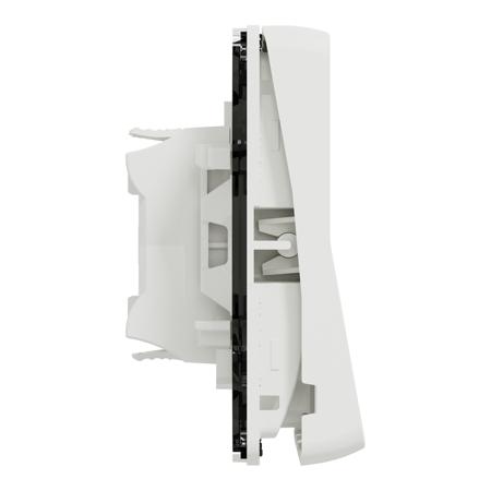 MUR39723 White 10 A Flush, Surface Mount Rocker Light Switch, 2 Way Screwless, 1 Gang NF, 250 V ac 40mm IP55 60mm 1