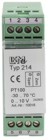 LKM 214/1 LKMelectronic LKM 214 Temperature Transmitter PT100 Input, 15 → 35 V