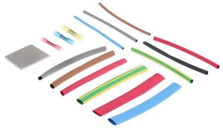 562-646 RS Pro Black, Blue, Green/Yellow, Red, White Heat Shrink Tubing 2:1, 3.2 mm, 4.8 mm, 6.4 mm, 9.5 mm Dia. x 11cm
