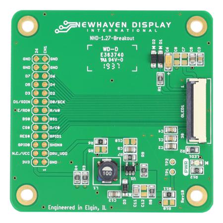 NHD-1.27-Breakout NEWHAVEN DISPLAY INTERNATIONAL Breakout Board For 1.27 inch Color OLED Glass