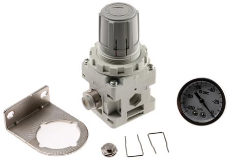 IRV20-C08BG SMC Metric M8 port 240L/min Vacuum Regulator, -100kPa to -1.3kPa