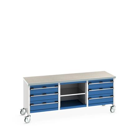 41002132-11V Bott 41002132.11V Portable Sheet Steel Workbench, 840mm x 750mm x 2000mm
