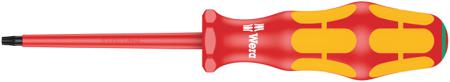 05006172001 Wera Torx Insulated Screwdriver, T15 Tip, 80 mm Blade, VDE/1000V, 178 mm Overall