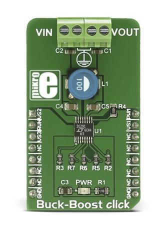 MIKROE-2806 MikroElektronika Buck & Boost Click Boost Converter for LTC3129-1