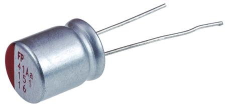 RNS1C151MDN1PH Nichicon 150μF Polymer Aluminium Solid Electrolytic Capacitor 16V dc, Radial, Through Hole -