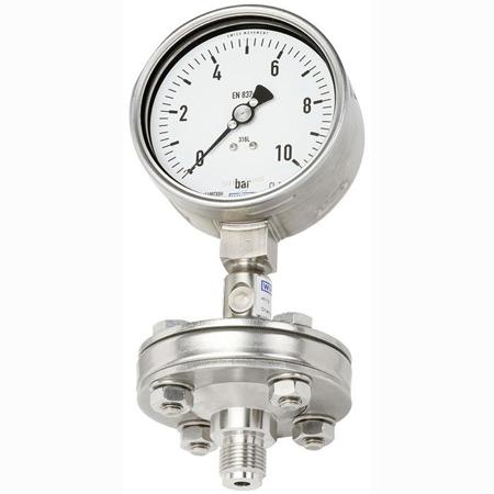 14213364 WIKA NPT 1/2 Bottom Entry Pressure Gauge 10bar, 0bar min.
