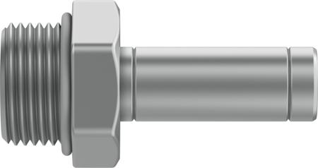 NPQH-D-G18-S6-P10 Festo Pneumatic Straight Threaded-to-Tube Adapter, G 1/8 Male to Push In 6 mm