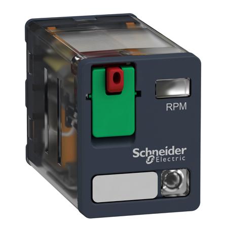 RPM22B7 Schneider Electric DPDT Plug In Non-Latching Relay, 24V ac Coil, 15 A