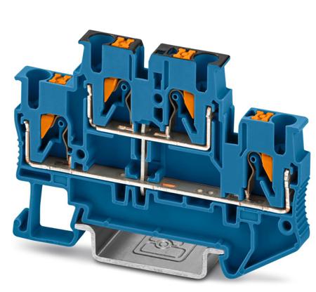 3000715 Phoenix Contact  PTTB 2.5-PV BU Series Blue, 0.14 → 4mm², Push In Termination, ATEX, IECEx