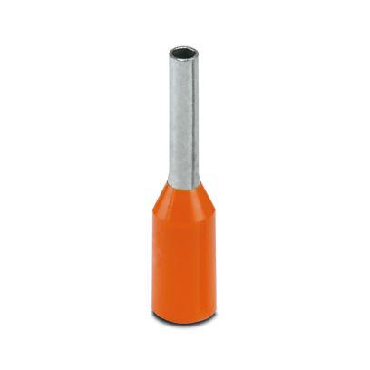 3201301 Phoenix Contact Insulated Ferrule, 6mm Pin Length, 1.1mm Pin Diameter, Orange