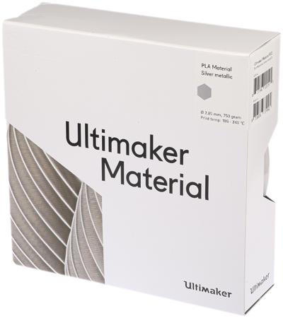 1612 Ultimaker 2.85mm Silver PLA 3D Printer Filament, 750g
