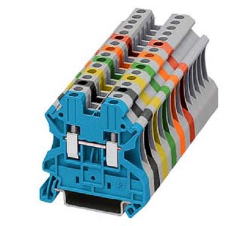 8WH1000-0AG08 Siemens 8WH Series Black Din Rail Terminal, 4mm², 1-Level, Screw Termination, CSA