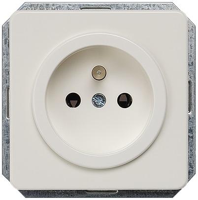 5UB1408 Siemens 5UB14 White 2 Gang Electrical Socket, 2 Poles, 16A, Schuko