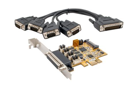 EX-44354 Exsys 4 Port PCIe RS232 Serial Card