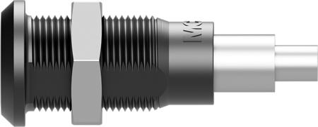 64-3042-24 Staubli Yellow Socket Test Socket, Solder Termination, 25A, 30V ac, Nickel Plating