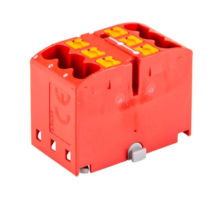 3273268 Phoenix Contact Distribution Block, 6 Way, 4mm², 24A, 450 V, Red