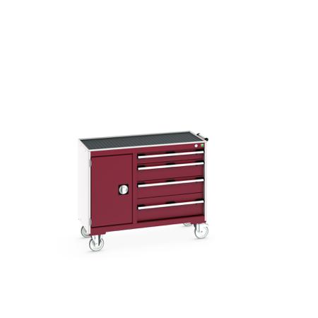 41006012-24V Bott 1 Door, 4 Drawer Sheet Steel Floor Standing Storage Cabinet, 1050 X 525 X 885mm