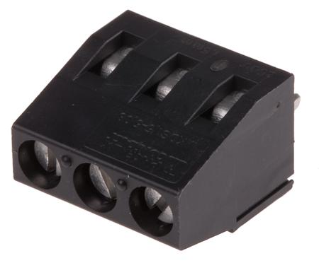 1985917 Phoenix Contact MKDS 1.5/ 3-5.08 HT BK Series PCB Terminal Block, 5.08mm Pitch, Through Hole Mount, Solder Termination