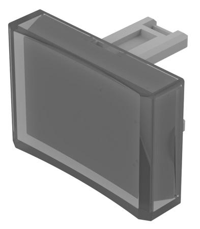 31-904.7 EAO Clear Rectangular Push Button Lens for Use with Push Button