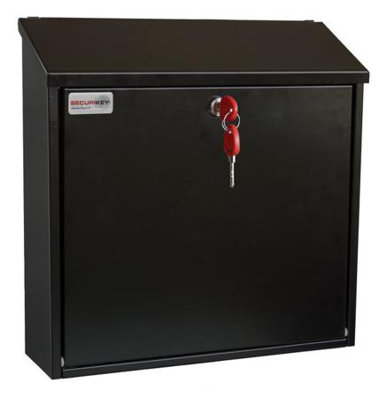 BSPB-TOP365-RK Securikey , Black Mailbox, 370 mm x 365mm x 110 mm