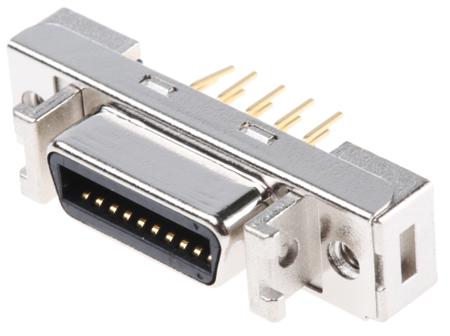10220-6212PL 3M Female 20 Pin Straight Through Hole SCSI Connector 2.54mm Pitch, Solder