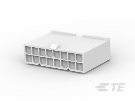 1-1586000-6 TE Connectivity VAL-U-LOK, 4.2mm Pitch, 16 Way, 2 Row Male Connector Housing