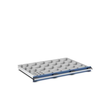 43020810 Bott Polypropylene, Recycled Plastic Storage Rack, 750mm x 1050mm x 75mm, Light Grey