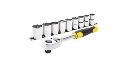 STMT82671-0 Stanley 11-Piece 1/2 Standard Socket Set with Ratchet, 12 point