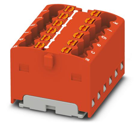 3002766 Phoenix Contact Distribution Block, 12 Way, 2.5mm², 17.5A, 450 V, Red