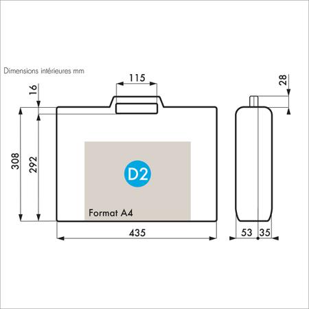255-4773 Gard Plasticases Valisette Case, 444 x 345 x 95mm