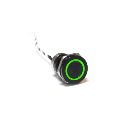 MC19LCBRG Bulgin Capacitive Switch Latching NC,Illuminated, Green, Red, IP68, IP69K Black Anodised
