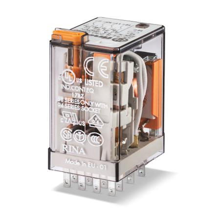 553490600040 Finder Plug In Relay, 60V dc Coil, 7A Switching Current, 4PDT