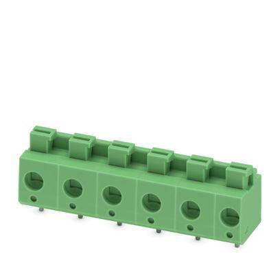 1703088 Phoenix Contact PTS Series PCB Terminal Block, 6-Contact, 7.5mm Pitch, Wave Soldering, 1-Row, Push In Spring Termination