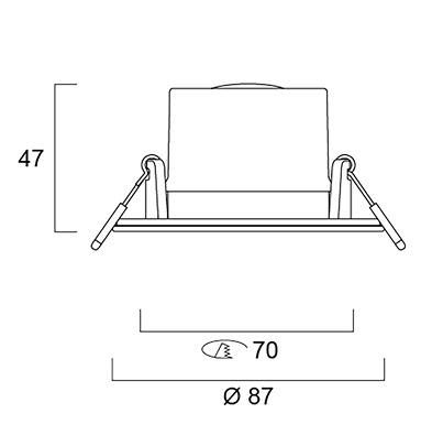 90022 Sylvania LED Spotlight, 240 V, 87 x 47 mm, 4.8 W