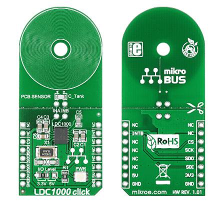 MIKROE-1583 MikroElektronika LDC 1000 Click Inductive Sensor MikroBus Click Board