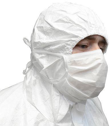 829-5275 RS Pro Cleanroom Combined Polymer Face Mask, White - Pack of 20