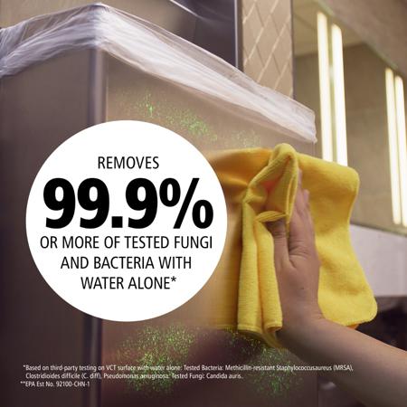 1820581 Rubbermaid Commercial Products 24 Red Microfibre Cloths for use with Wet/Dry