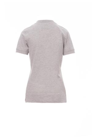 000841-0554-13001-L Paperwear VENICE LADY MELANGE Grey 10% Polyester, 90% Cotton Polo Shirt, UK- L, EUR- L