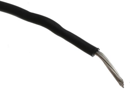 6712 BK005 Alpha Wire Ecogen Ecowire Series Black 0.2 mm² Hook Up Wire, 24 AWG, 7/0.20 mm, 30m, MPPE Insulation,