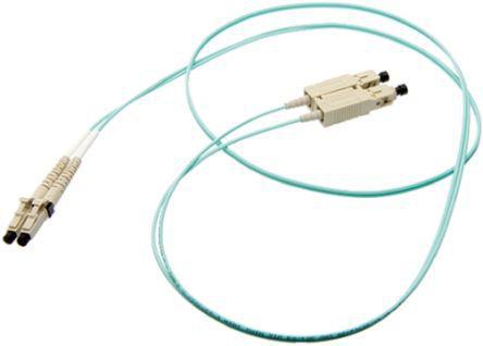 1-2061315-0 TE Connectivity 10m Fibre Optic Cable Assembly, Connector A: LC, Connector B: SC, Multi Mode OM3