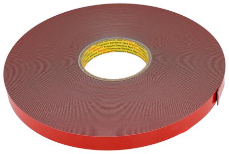 7000072416 3M 4941, 700007 Grey Foam Tape, 19mm x 33m, 1.1mm Thick