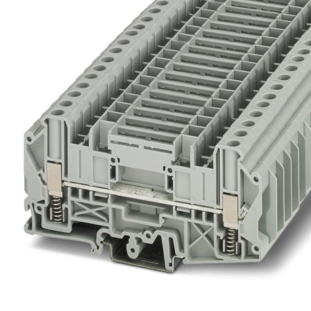 3070331 Phoenix Contact USSTD 6/SP Series Grey Feed Through Terminal Block, 6mm², 1-Level, Screw Termination