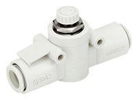AS2002F-07-X214 SMC AS series Speed Controller, 1/4 Tube Inlet Port x 1/4in Tube Outlet Port
