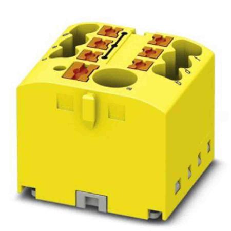 3273336 Phoenix Contact Distribution Block, 7 Way, 4mm², 24A, 450 V, Yellow