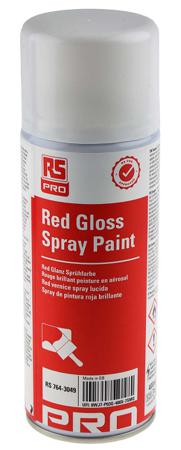 764-3049 RS PRO 400ml Red Gloss Spray Paint