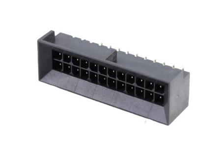 444282401 Molex 44428 Series Right Angle Through Hole PCB Header, 24 Contact(s), 3 mm Pitch, 2 Row, Shrouded