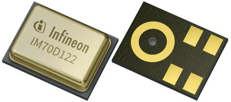 IM70D122V01XTMA1 Infineon Digital Microphone, Flat Frequency Response With a Low Frequency Roll-Off at 30Hz