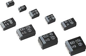 TR3D476K020C0100 Vishay 47μF 20V dc Tantalum Capacitor MnO2 Solid ±10% Tolerance TR3 Series