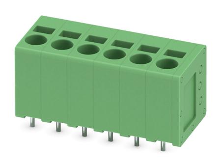 1991134 Phoenix Contact SPT 2.5/ 6-V-5.0 Series PCB Terminal Block, 6-Contact, 5mm Pitch, Through Hole Mount, 1-Row, Spring