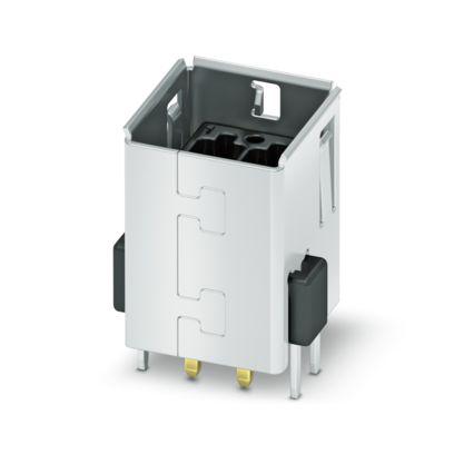1150824 Phoenix Contact DMCV Series Wave Soldering Mount PCB Header, 2 Contact(s), 2.54 mm Pitch, Shrouded